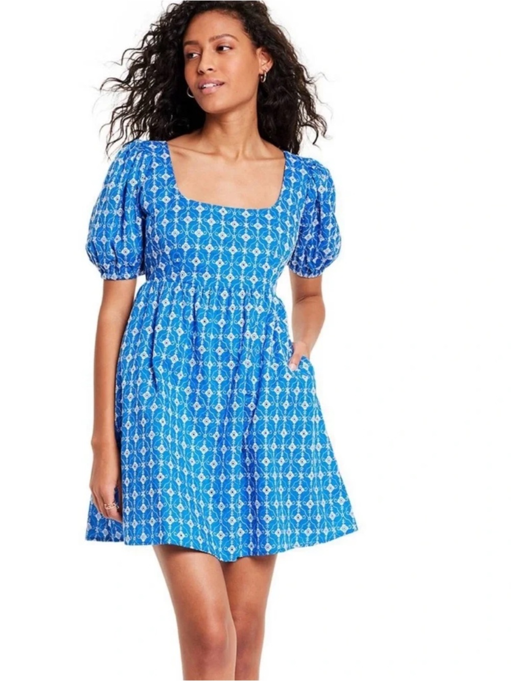 RHODE for Target Embroidered Eyelet Baby Doll Dress